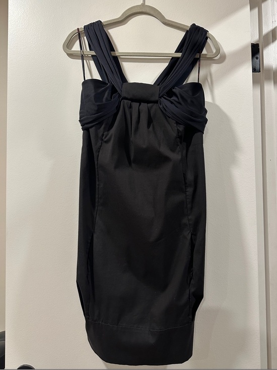 iodice Dresses & Skirts - Chic Black Mini Dress with Draped Straps